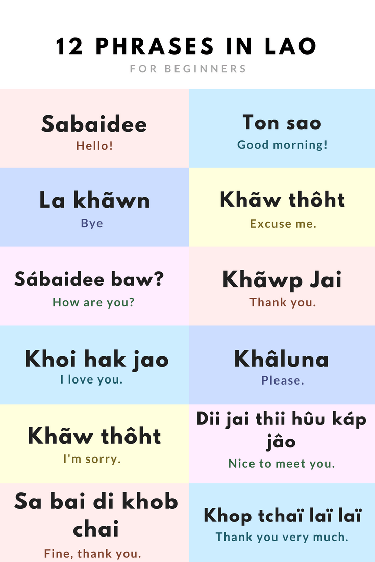 Essential Lao Travel Phrases