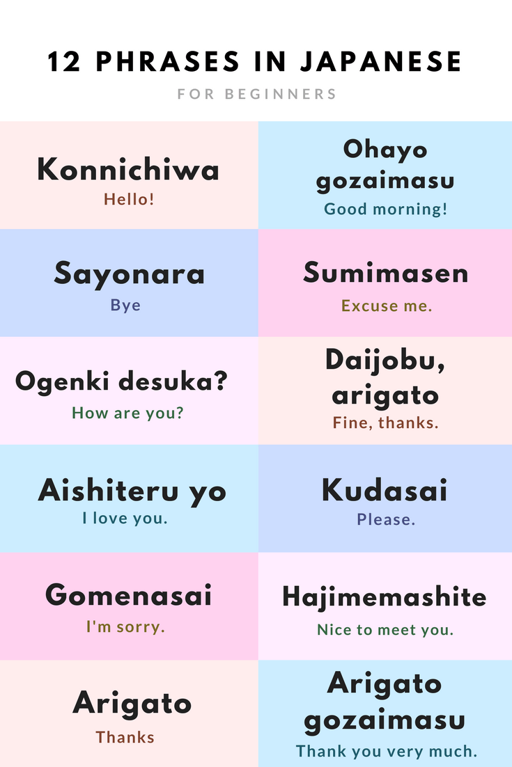 Japanese Travel Phrases